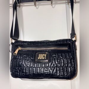 Juicy Couture Quilted Logo Black Crossbody Bag